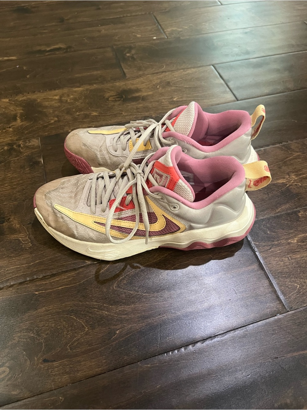 Nike Women's Pink, Yellow & Cream Athletic Sneakers